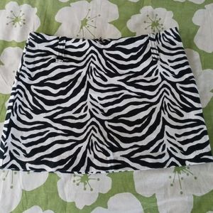 Zebra print mini skirt